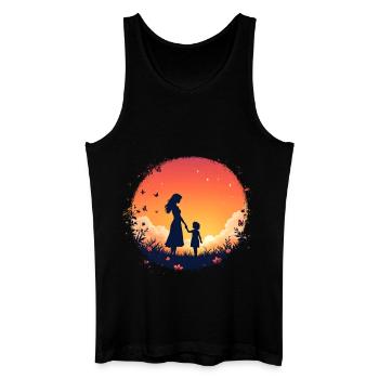 Mutter - Männer Bio Tank Top - Schwarz - Vorne