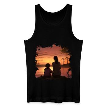 Mutter - Männer Bio Tank Top - Schwarz - Vorne