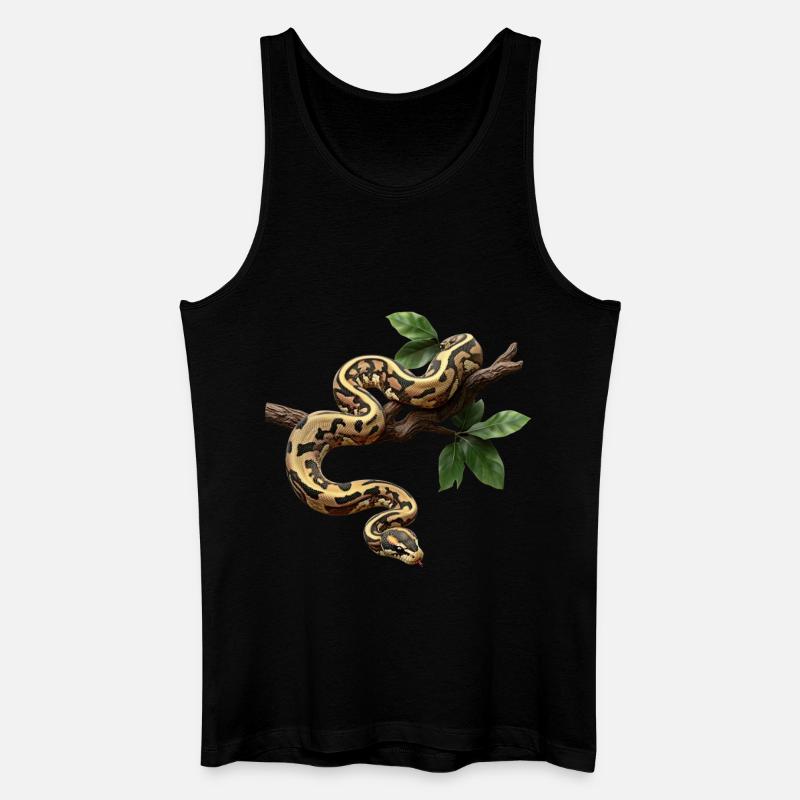 Königspython Schlangen Liebhaber Terrarium Python - Männer Bio Tank Top - Schwarz