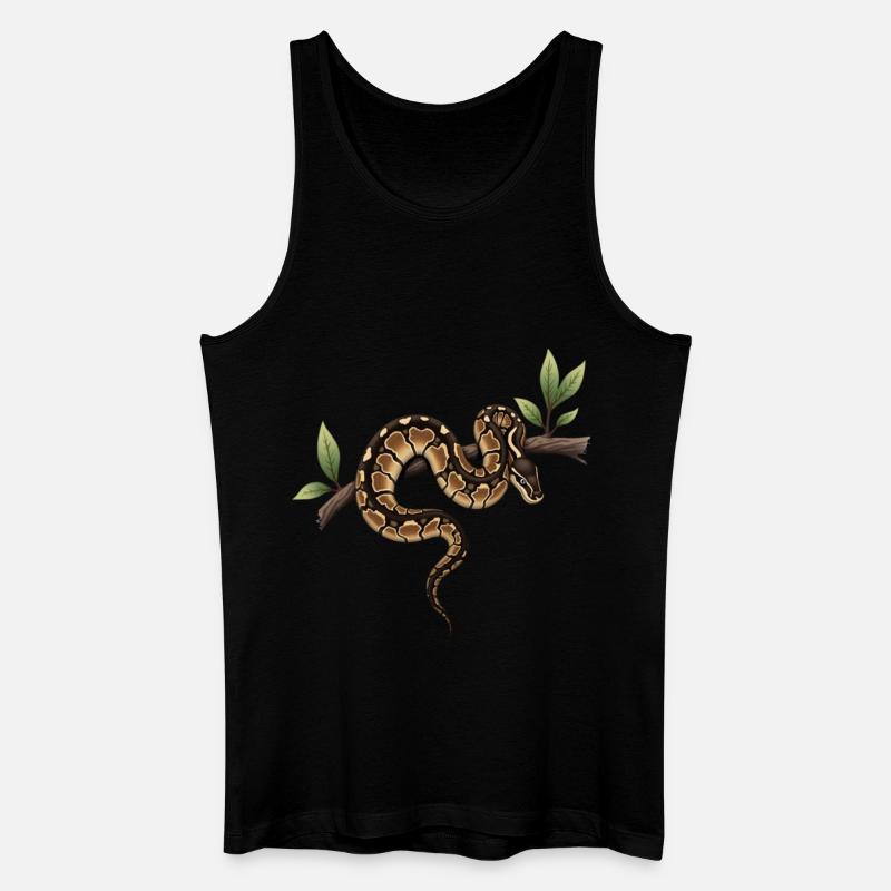 Königspython Schlangen Liebhaber Terrarium Python - Männer Bio Tank Top - Schwarz