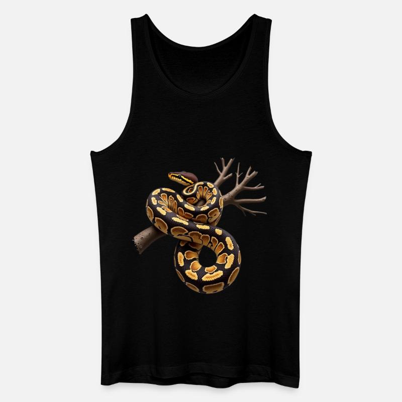 Königspython Schlangen Liebhaber Terrarium Python - Männer Bio Tank Top - Schwarz