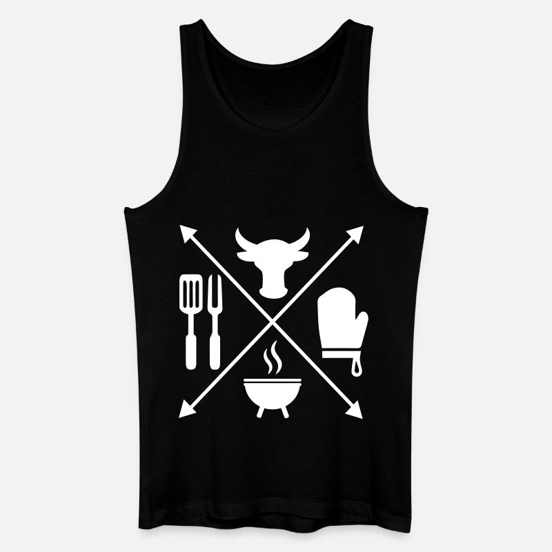 Grillen - Männer Bio Tank Top - Schwarz