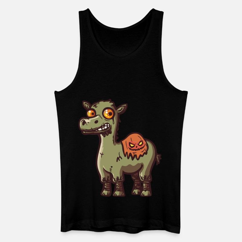 Kamel Halloween Lustig Zombie - Männer Bio Tank Top - Schwarz