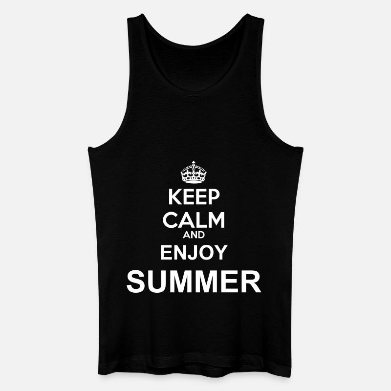 keep calm enjoy summer - Männer Bio Tank Top - Schwarz