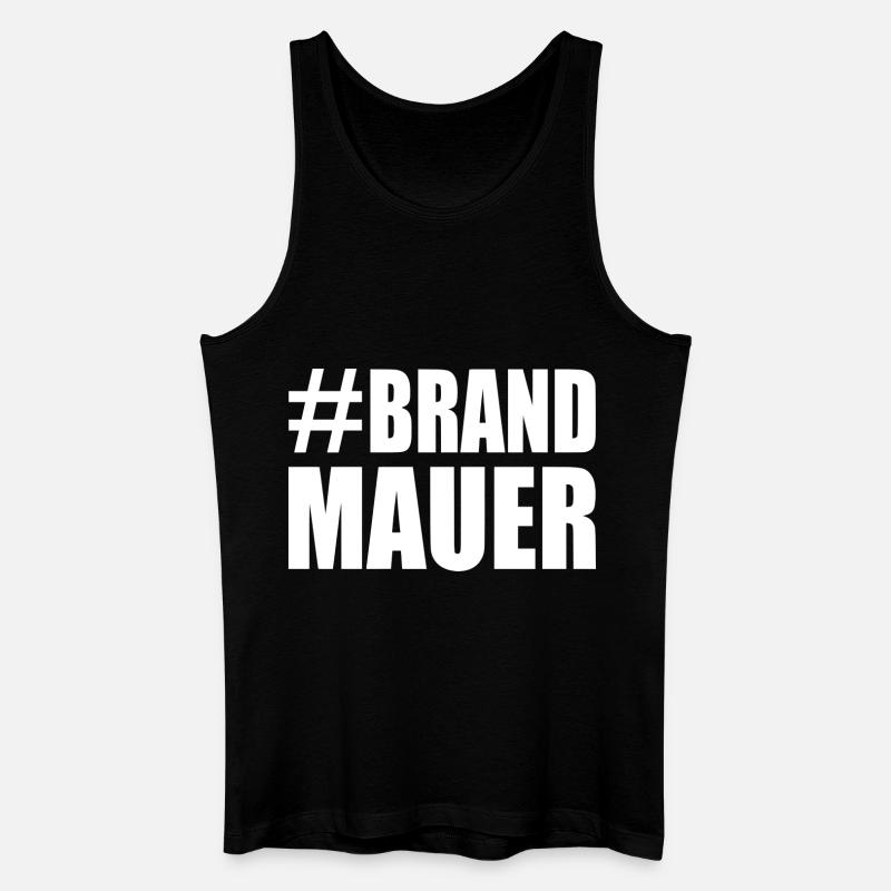 brandmauer - Männer Bio Tank Top - Schwarz