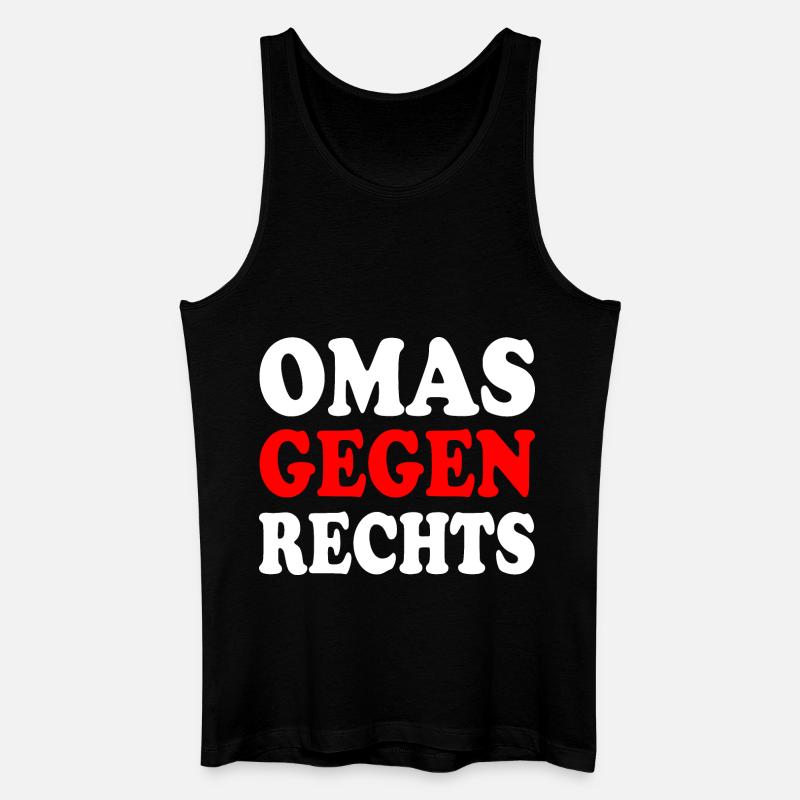 Omas gegen rechts - Männer Bio Tank Top - Schwarz