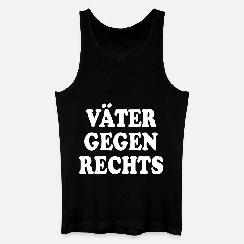 Väter gegen rechts - Männer Bio Tank Top - Schwarz