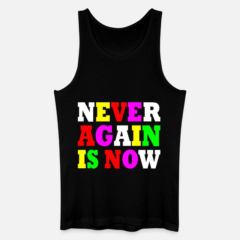 Never again is now - Débardeur bio Homme - noir