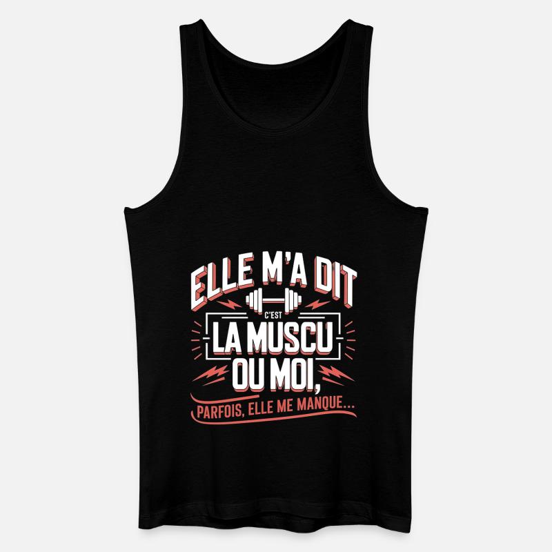 Bodybuilding oder ich - Männer Bio Tank Top - Schwarz