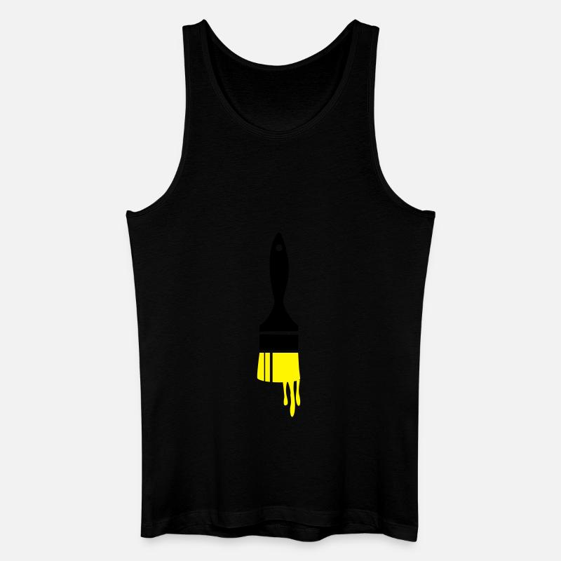 Tropf Pinsel - Männer Bio Tank Top - Schwarz
