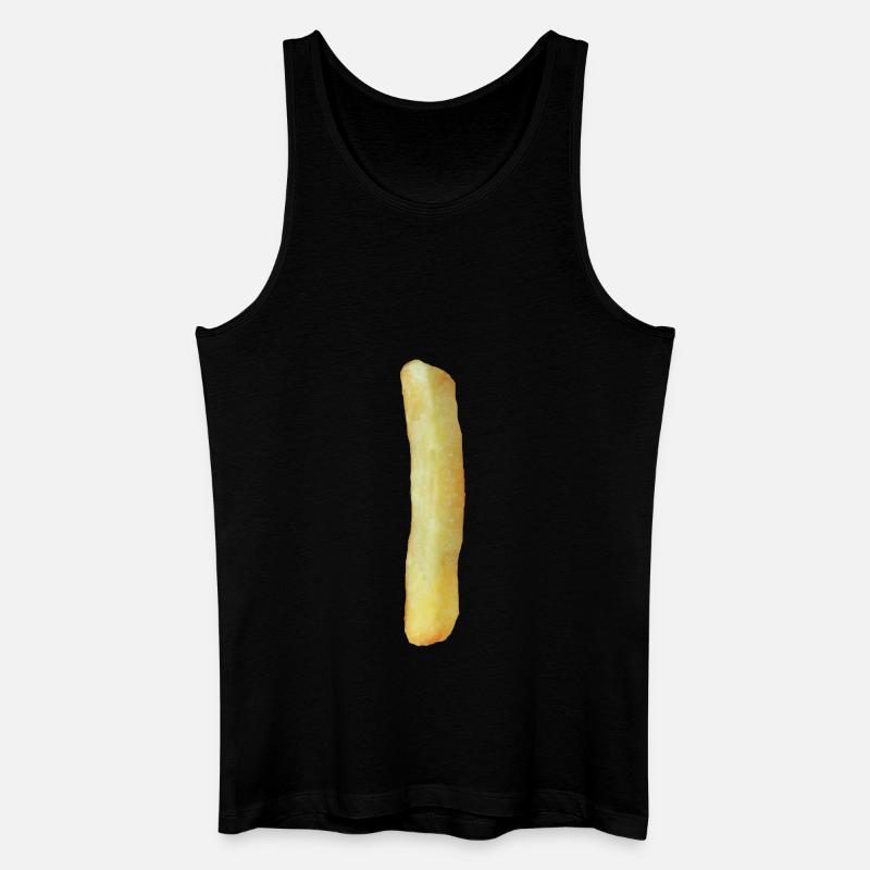 Pommes eins - Männer Bio Tank Top - Schwarz