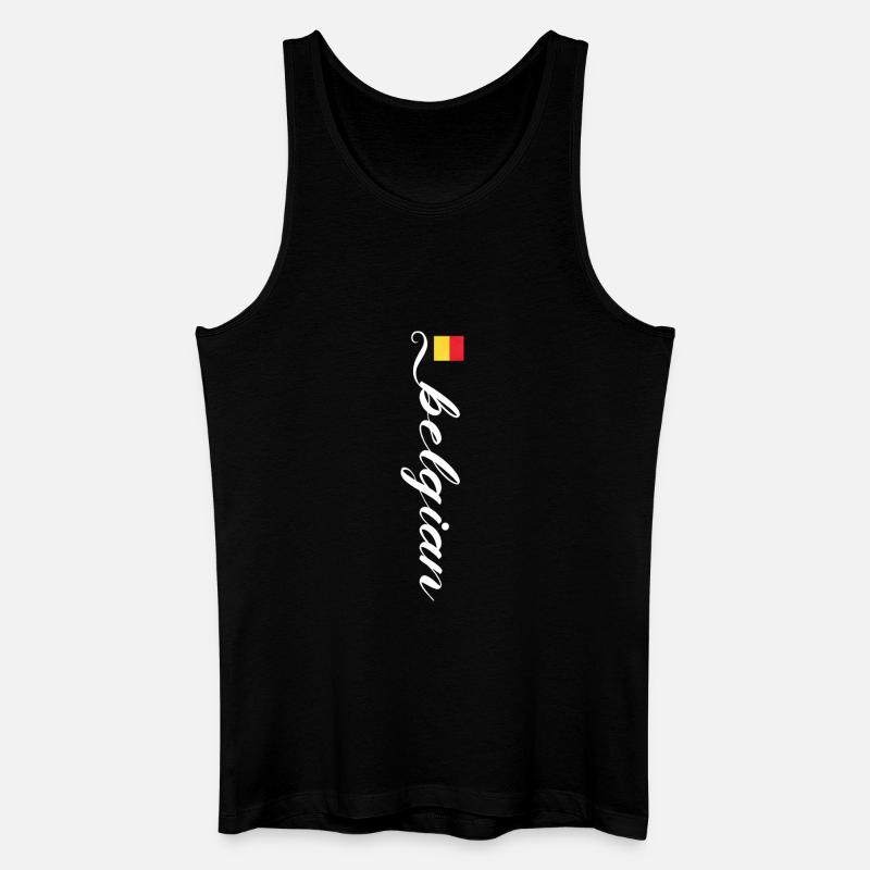 Belgien - Männer Bio Tank Top - Schwarz