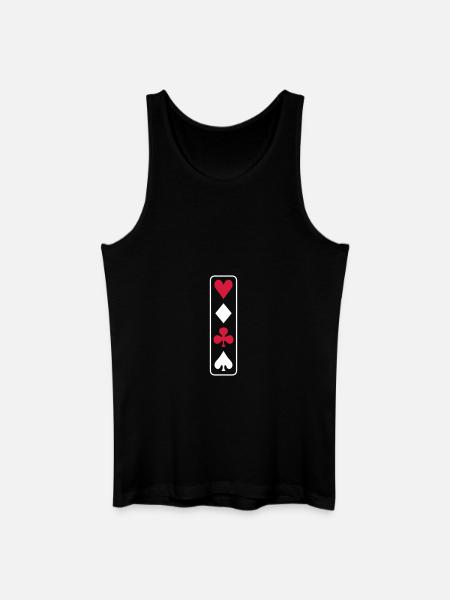 poker vertical - Débardeur bio Homme - noir