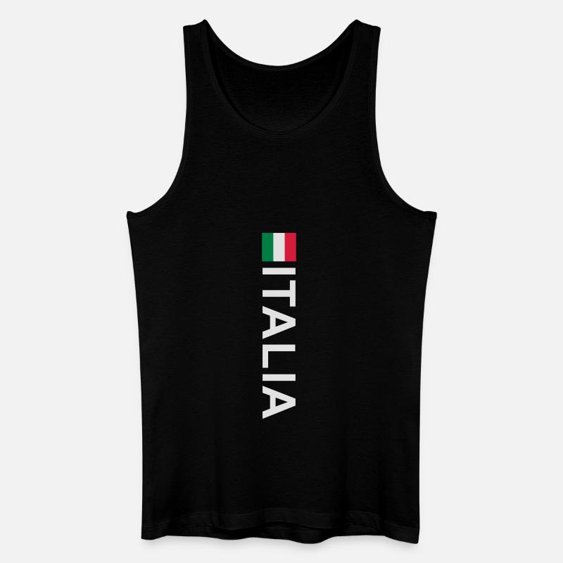 Strisce Italia tre - Männer Bio Tank Top - Schwarz