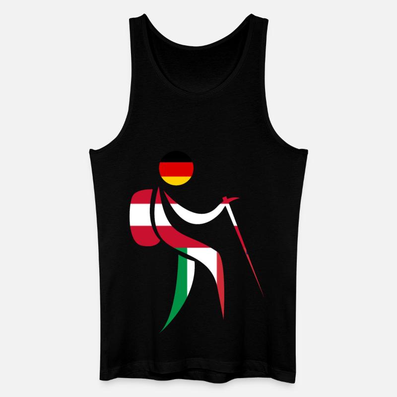 Alpenüberquerung E5 Wandern - Männer Bio Tank Top - Schwarz