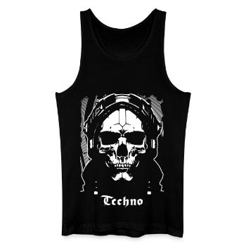 Techno - Männer Bio Tank Top - Schwarz - Vorne