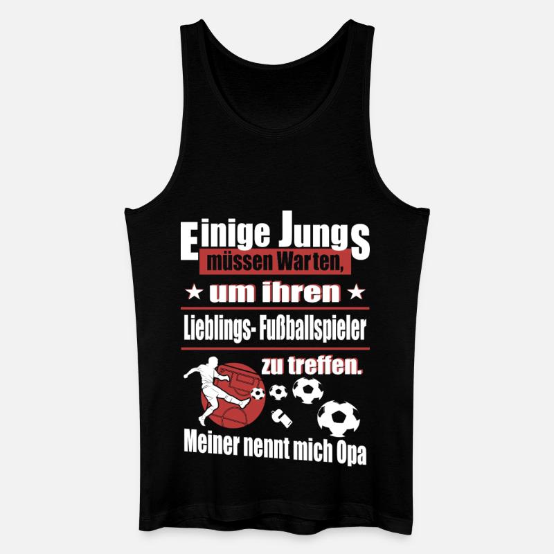 Fußball Opa - Männer Bio Tank Top - Schwarz