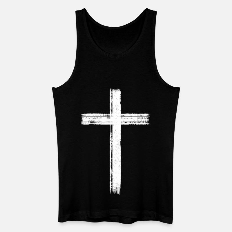 Korset - Økologisk tanktop til mænd - sort
