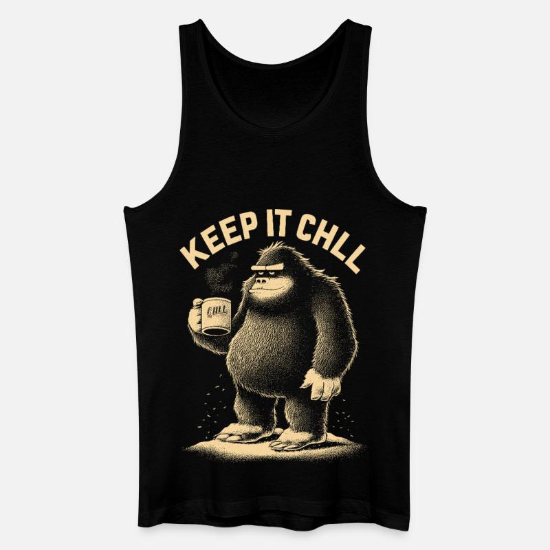 Keep it chillig - Männer Bio Tank Top - Schwarz