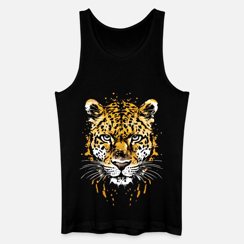 Gepard Kopf Afrika afrikanisch - Männer Bio Tank Top - Schwarz