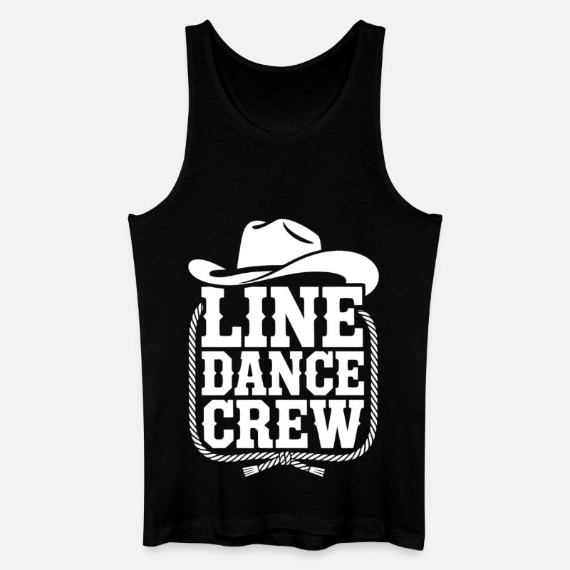 Line Dance Crew Western Logo - Männer Bio Tank Top - Schwarz
