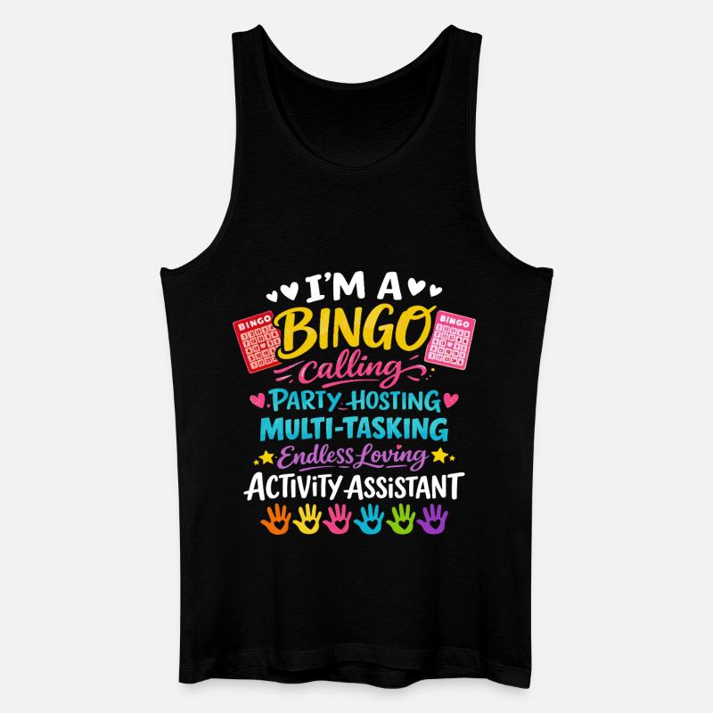 Animation Assistant Bingo Activities Gift - Men’s Organic Tank Top - black
