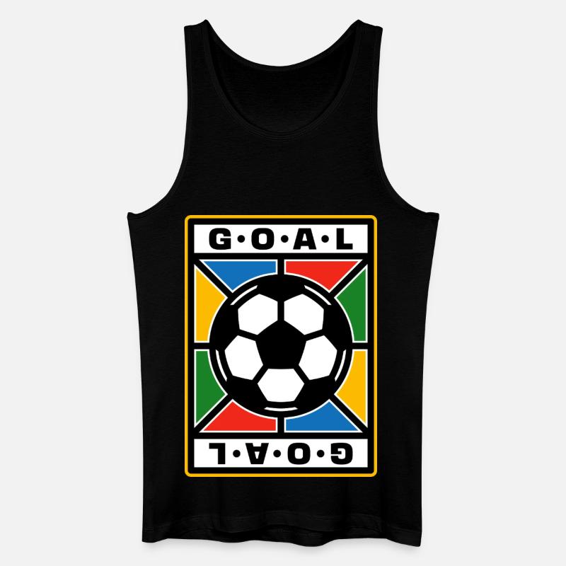 Fußball-Retro-Abzeichen - Männer Bio Tank Top - Schwarz