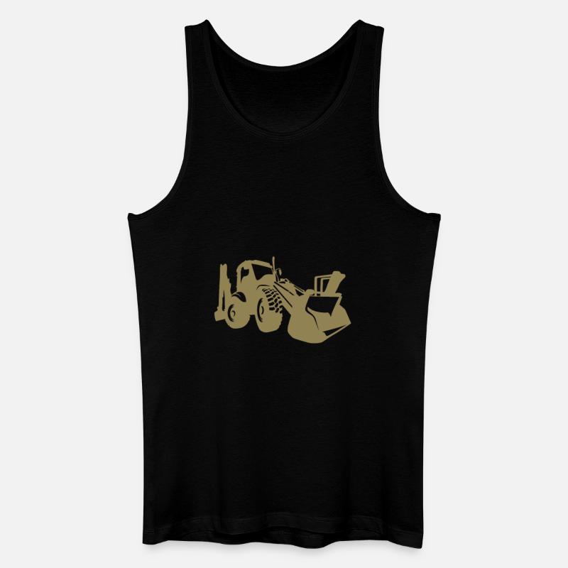 Baggerfahrer Bagger Frontlader Sprüche - Männer Bio Tank Top - Schwarz