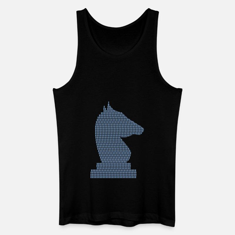 Schachspieler Schach Pferd - Männer Bio Tank Top - Schwarz
