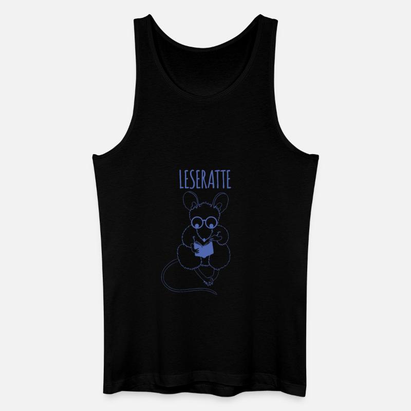 Lesen Leseratte Buch - Männer Bio Tank Top - Schwarz