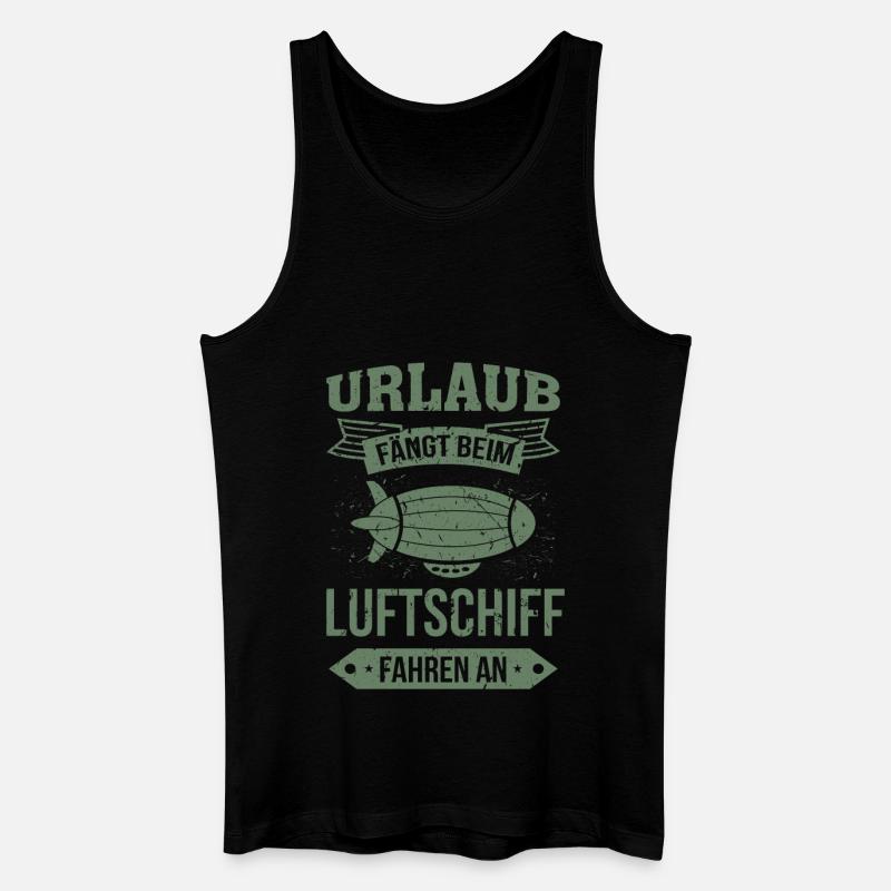 Luftschiff Urlaub fängt an - Männer Bio Tank Top - Schwarz
