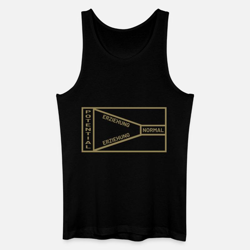 Erziehung Potential Normal Sprüche - Männer Bio Tank Top - Schwarz