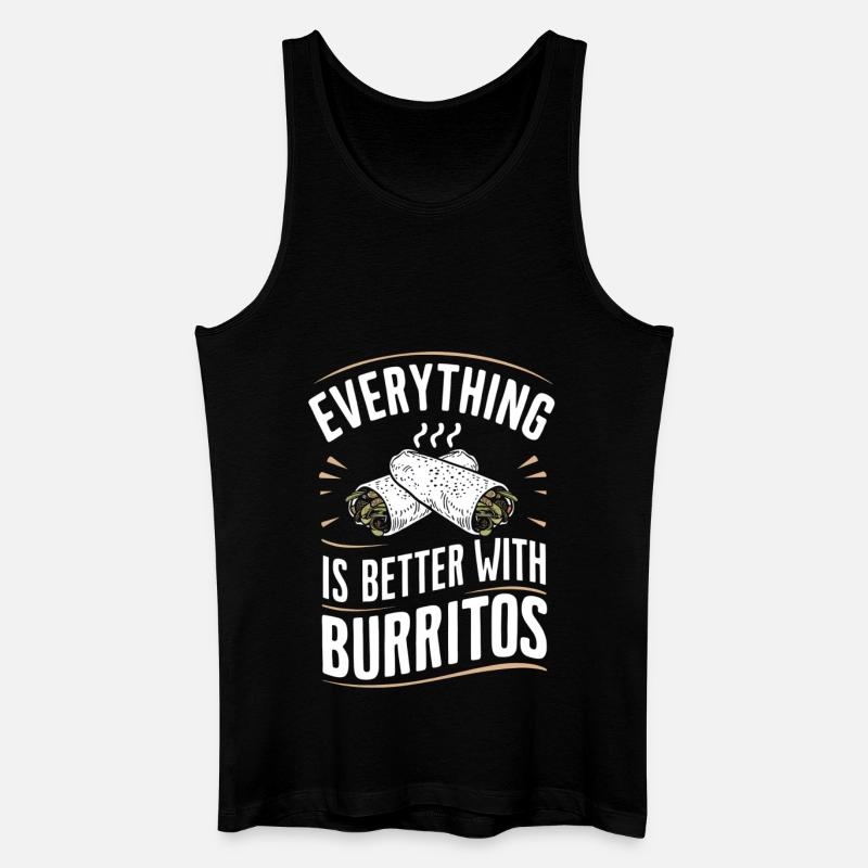 Alles Ist Besser Mit Burritos - Männer Bio Tank Top - Schwarz