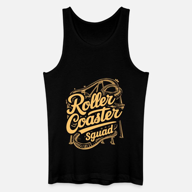 Roller Coaster Squad Abenteuerfans - Männer Bio Tank Top - Schwarz