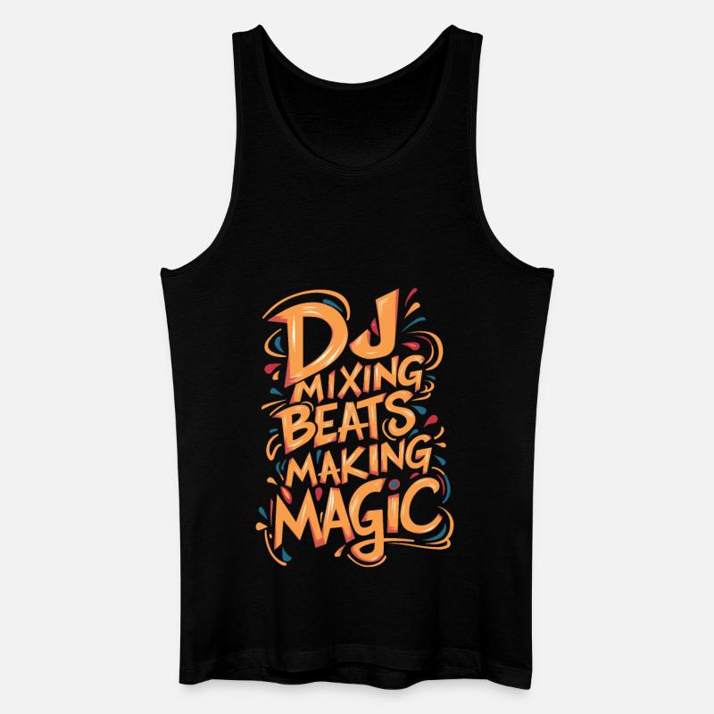 DJ Mixing Beats Making Magic - Männer Bio Tank Top - Schwarz