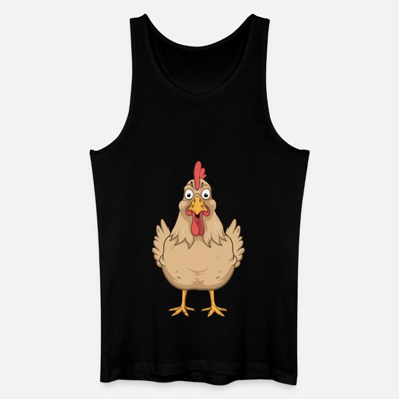 Funny Chicken Comic Drawing Fun - Men’s Organic Tank Top - black