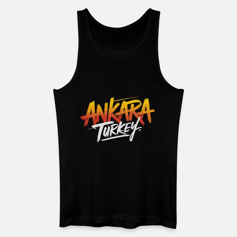 Ankara Turkey Souvenir - Männer Bio Tank Top - Schwarz
