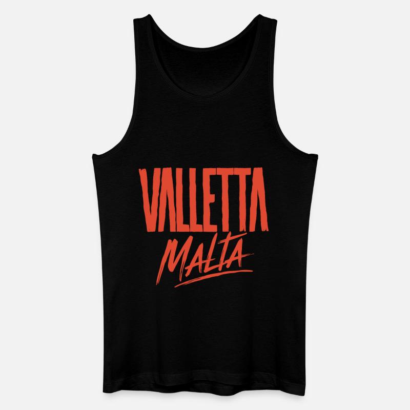 Valletta Malta Souvenir Erinnerung - Männer Bio Tank Top - Schwarz