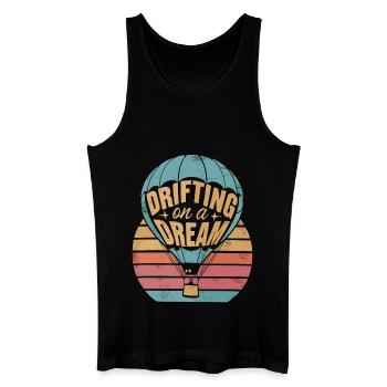 Hot Air Balloon Inspiration Quote Drifting On A - Men’s Organic Tank Top - black - Front
