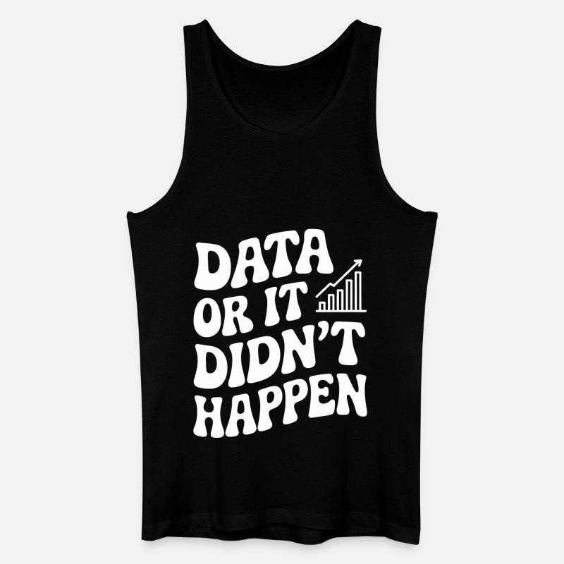 Data eller det skete ikke Data Analyst - Økologisk tanktop til mænd - sort