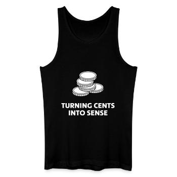 Turning Cents Into Sense Statement - Men’s Organic Tank Top - black - Front