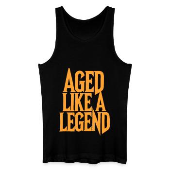 Geburtstag Älter Werden Wie Eine Legende - Männer Bio Tank Top - Schwarz - Vorne