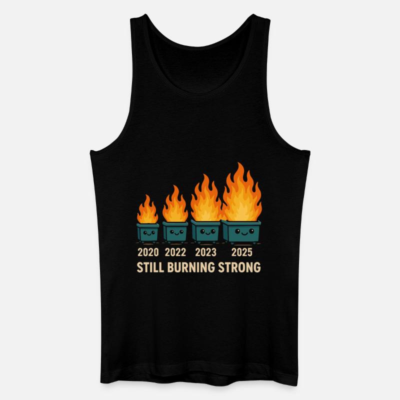 Dumpster Fire Humor - Men’s Organic Tank Top - black