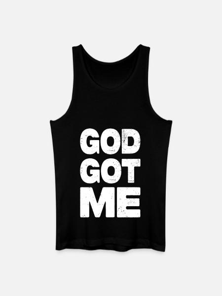 God Got Me - Men’s Organic Tank Top - black