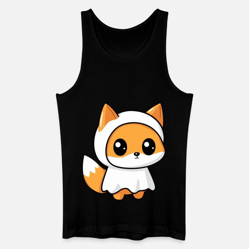 Fuchs Halloween Lustig Geist - Männer Bio Tank Top - Schwarz