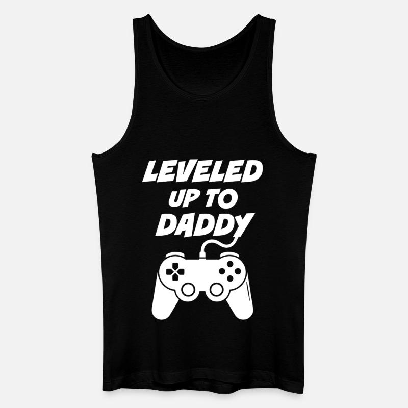 Leveled up to Daddy - Men’s Organic Tank Top - black