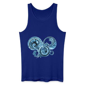 Blaues Ornament - Männer Bio Tank Top - Königsblau - Vorne