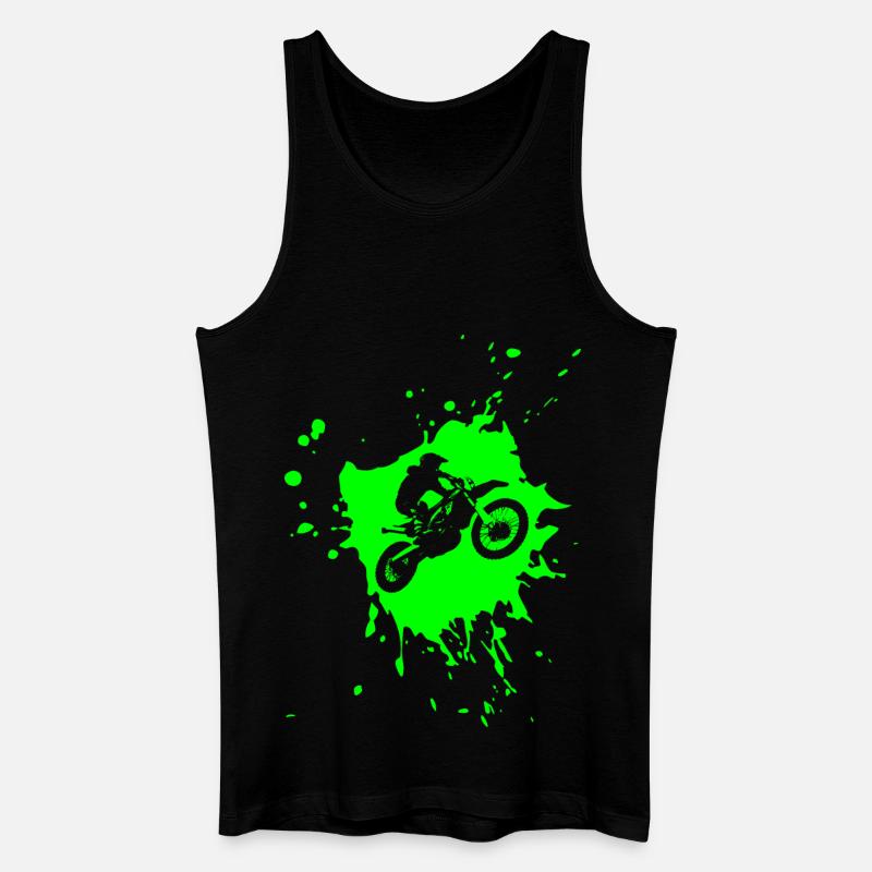 Motocross - Männer Bio Tank Top - Schwarz
