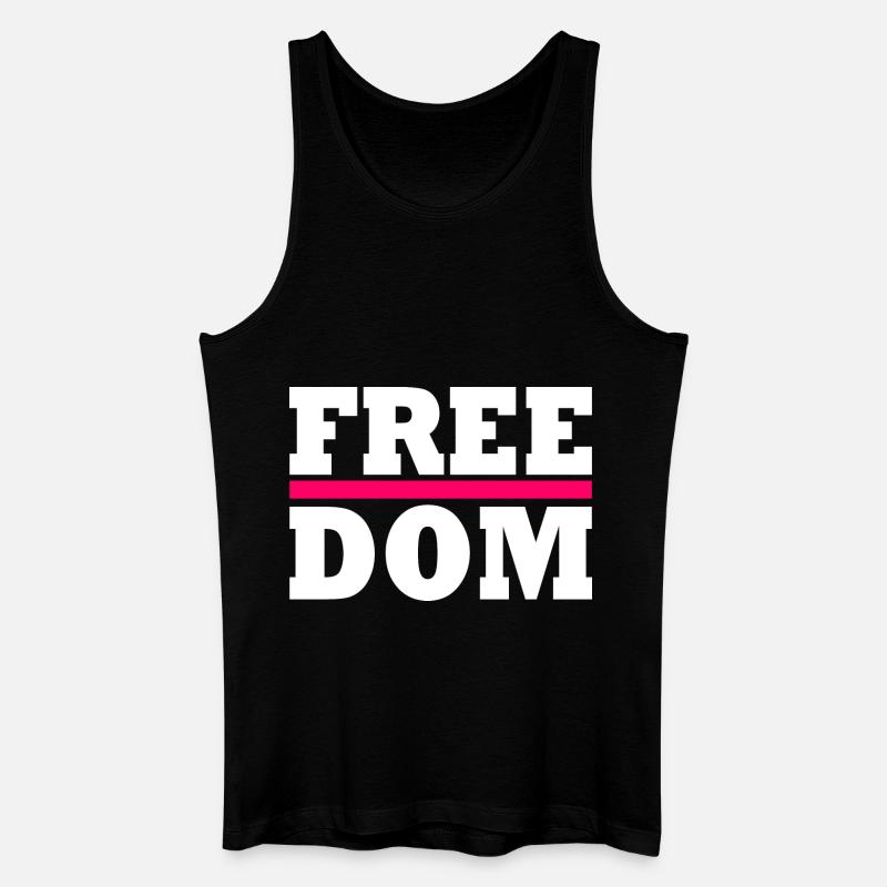 Freedom - Männer Bio Tank Top - Schwarz