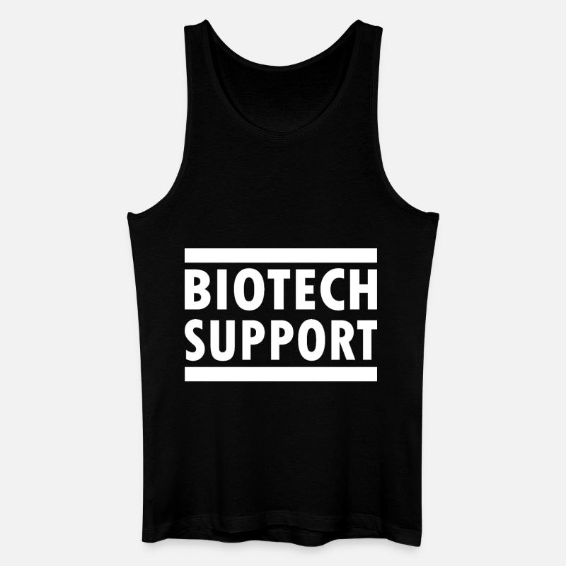 biotech support - Männer Bio Tank Top - Schwarz